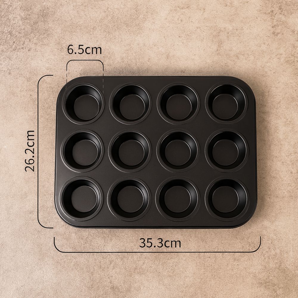 Cupcake & Muffin Pan Carbon Steel Non-Stick Even Heat
