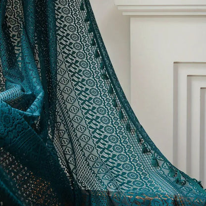 Curtain Crochet Lace Tassel Light-Filtering