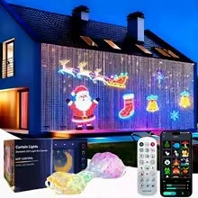 Curtain Lights RGB Color Changing App-Controlled Music Sync