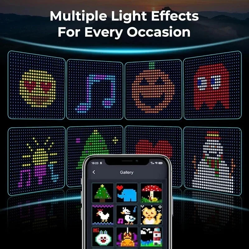 Curtain Lights RGB Color Changing App-Controlled Music Sync