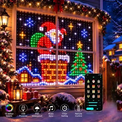 Curtain Lights RGB Color Changing App-Controlled Music Sync