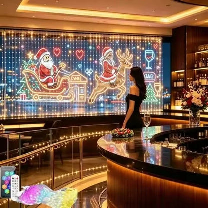 Curtain Lights RGB Color Changing App-Controlled Music Sync