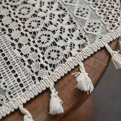 Curtain Panel Bohemian Crochet Tassel Trim