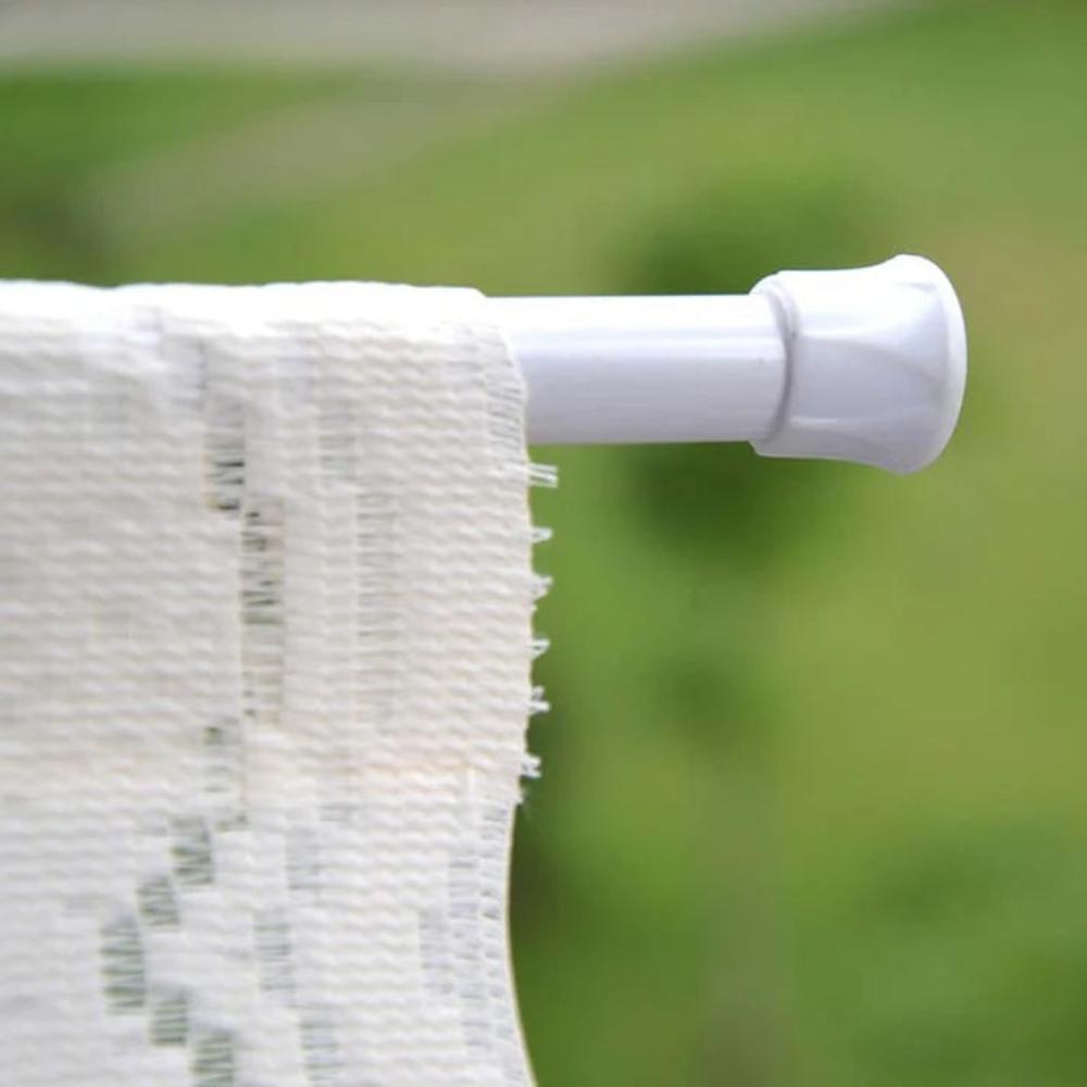 Curtain Rod Telescopic No-Drill Non-Slip End Caps