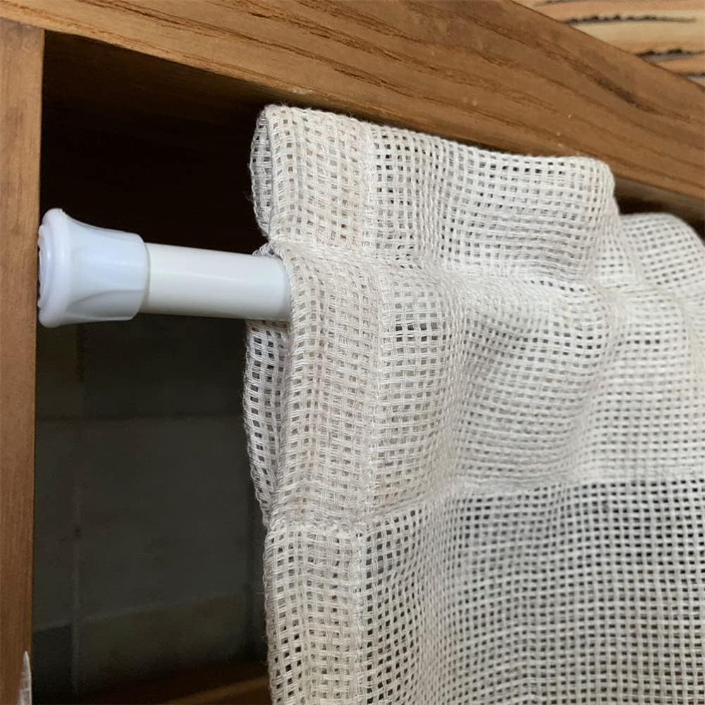 Curtain Rod Telescopic No-Drill Non-Slip End Caps
