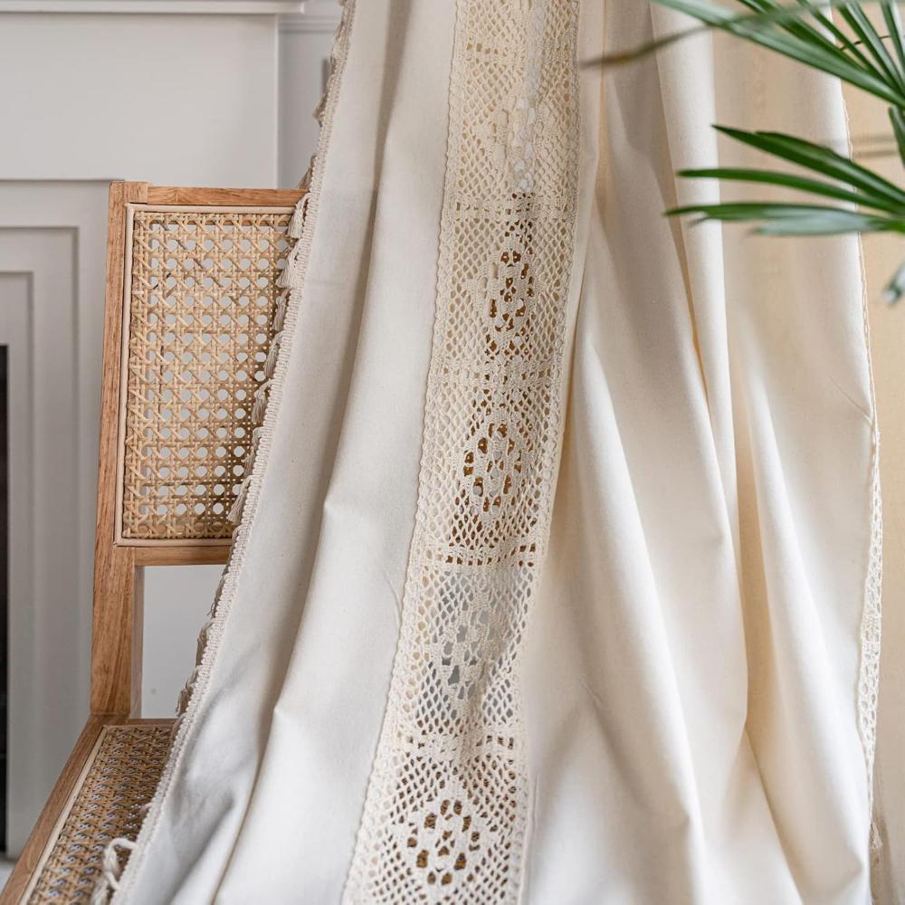 Curtain Semi-Blackout Boho Linen Blend