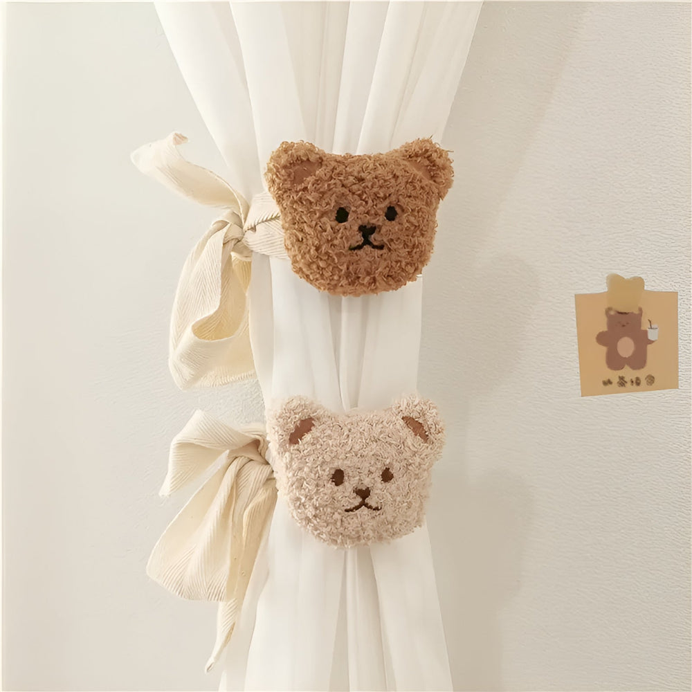 Curtain Tieback Teddy Bear Plush Elastic Fit