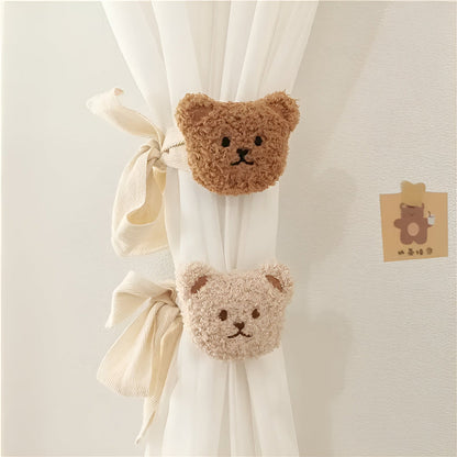 Curtain Tieback Teddy Bear Plush Elastic Fit