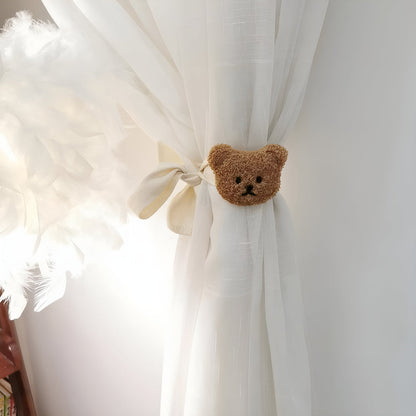 Curtain Tieback Teddy Bear Plush Elastic Fit