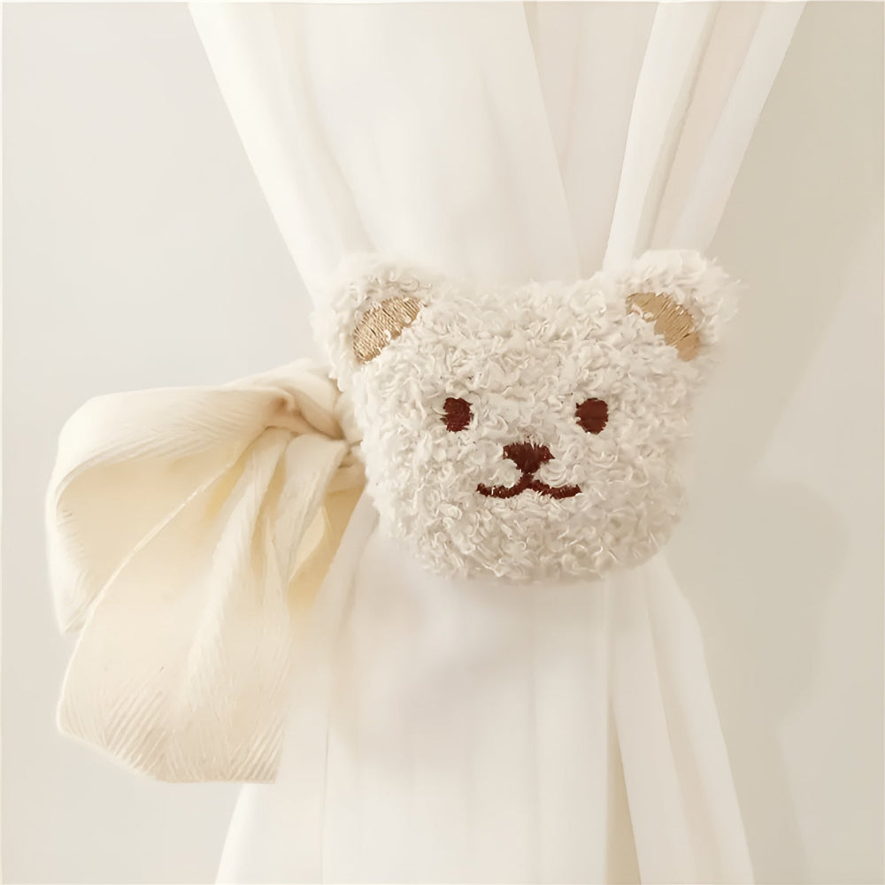 Curtain Tieback Teddy Bear Plush Elastic Fit