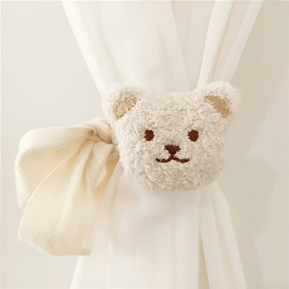 Curtain Tieback Teddy Bear Plush Elastic Fit