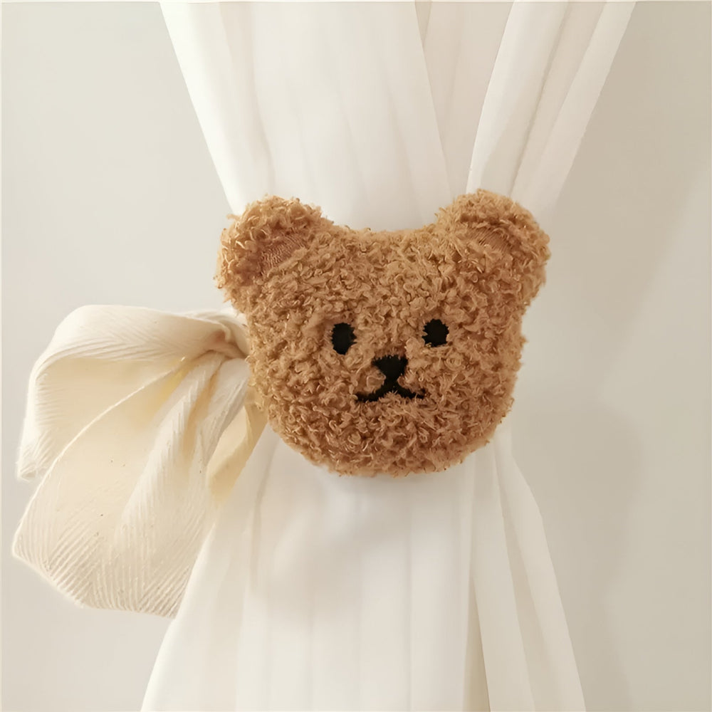 Curtain Tieback Teddy Bear Plush Elastic Fit