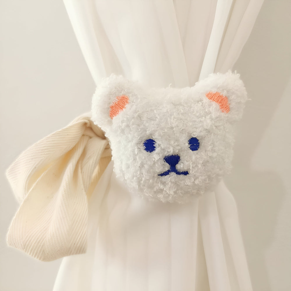 Curtain Tieback Teddy Bear Plush Elastic Fit