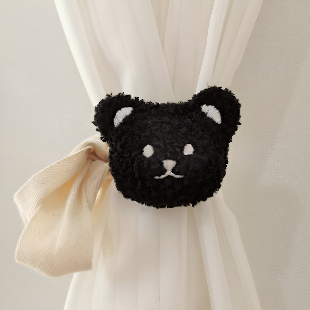 Curtain Tieback Teddy Bear Plush Elastic Fit
