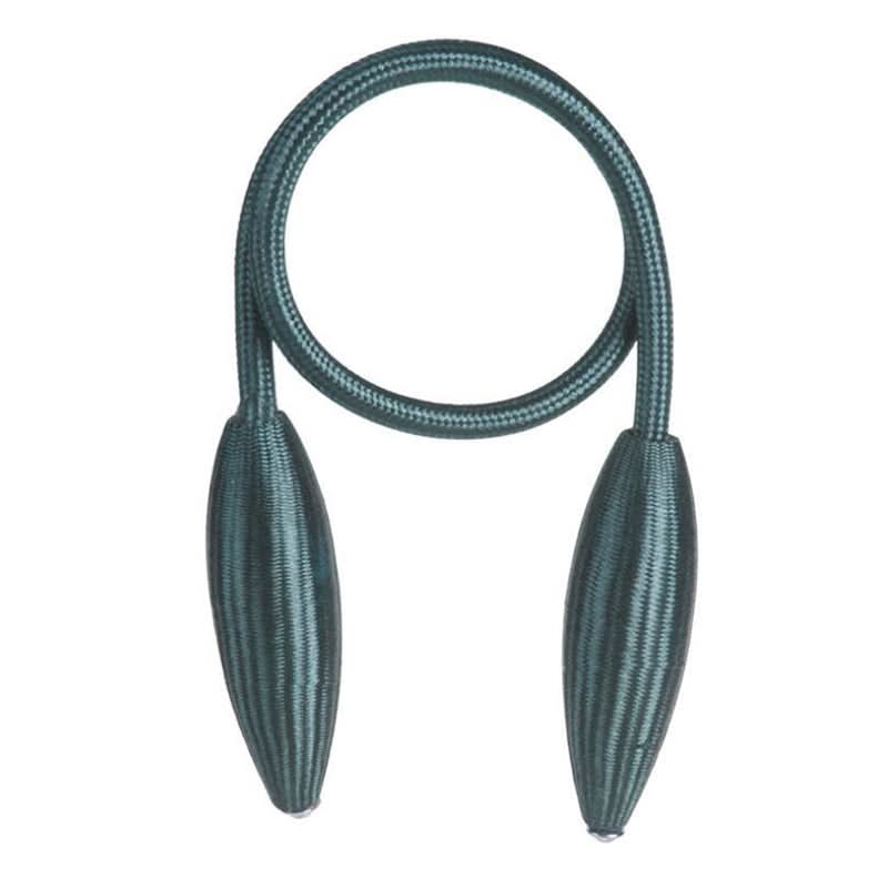Curtain Tiebacks Adjustable Fabric & Rope Set of 2