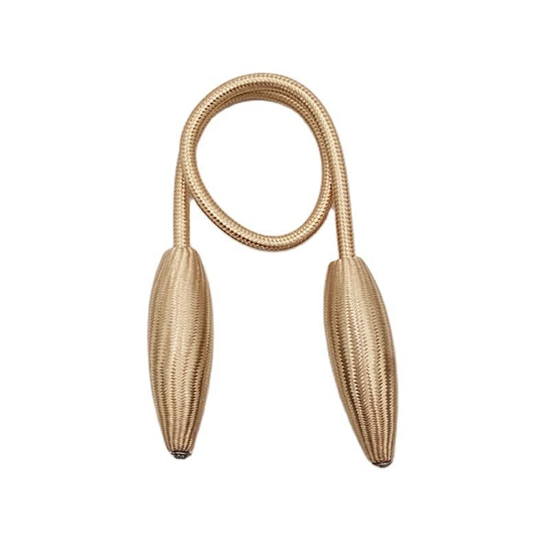 Curtain Tiebacks Adjustable Fabric & Rope Set of 2