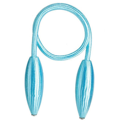 Curtain Tiebacks Adjustable Fabric & Rope Set of 2