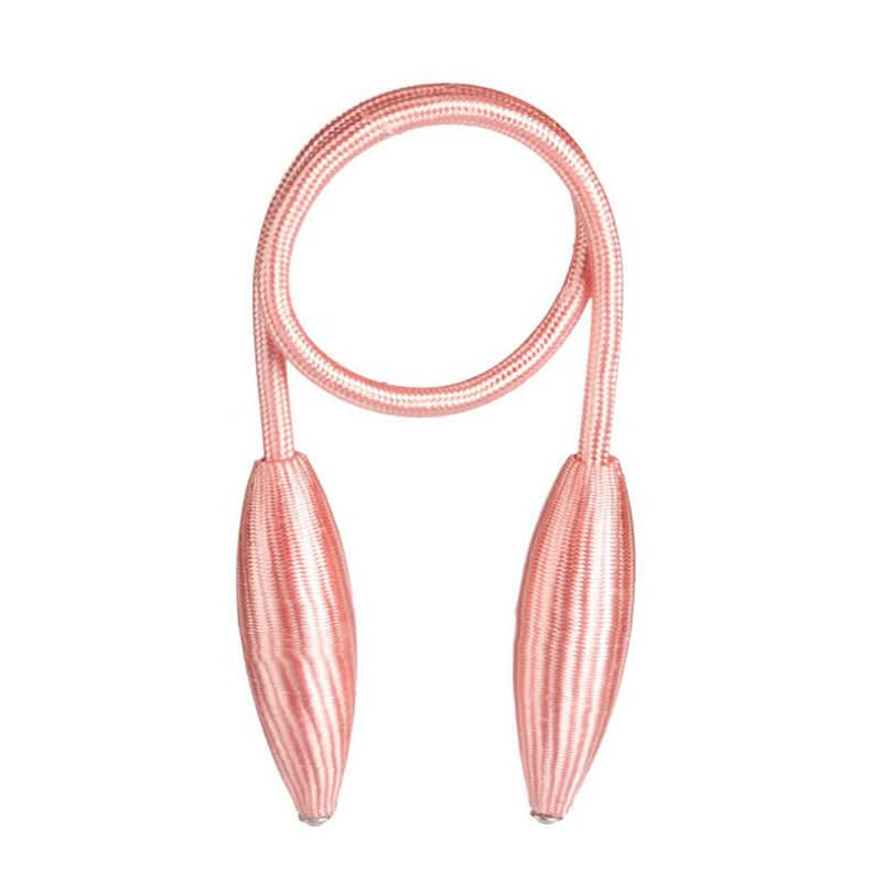 Curtain Tiebacks Adjustable Fabric & Rope Set of 2