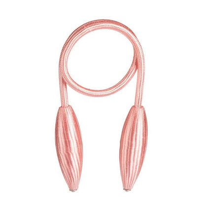 Curtain Tiebacks Adjustable Fabric & Rope Set of 2