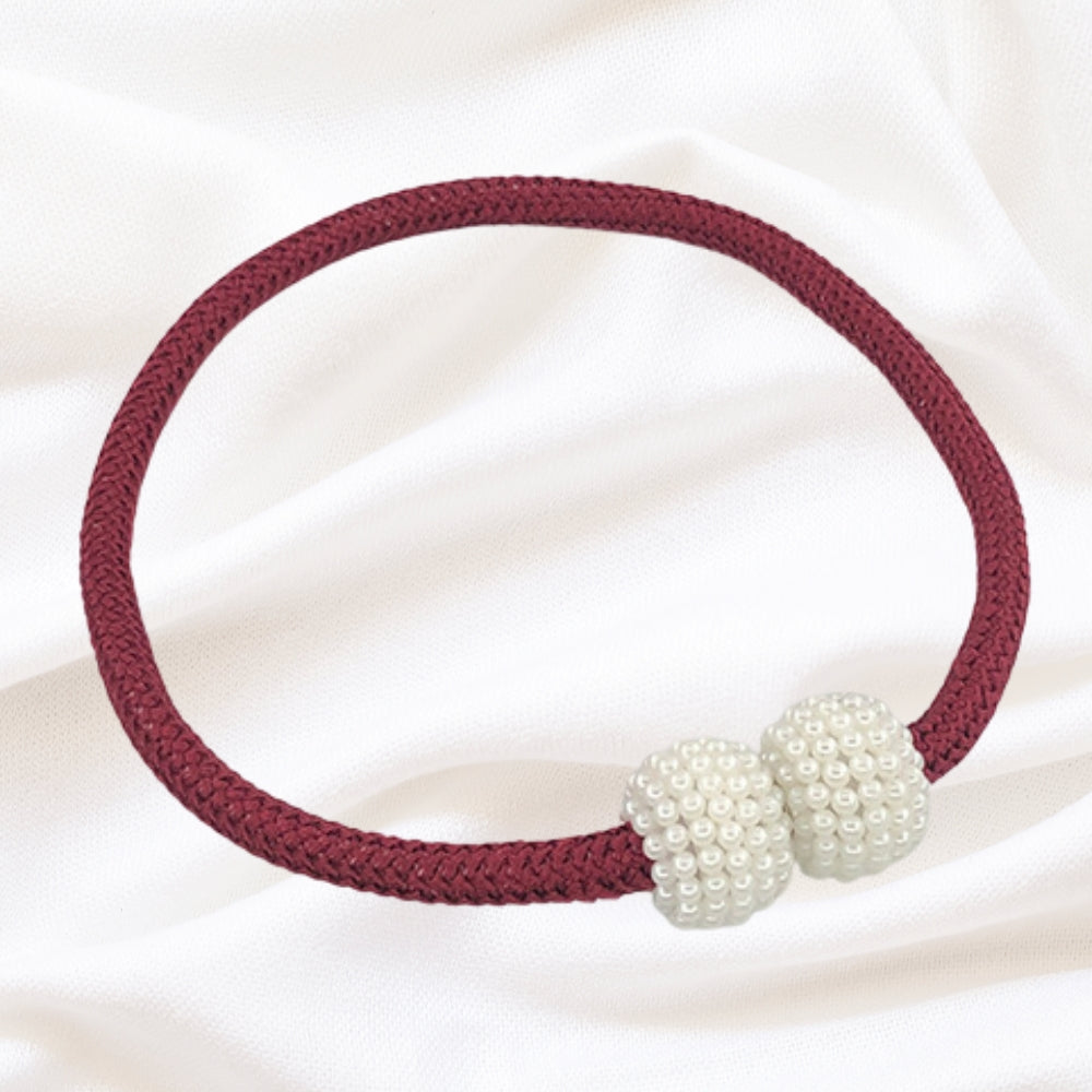 Curtain Tiebacks Magnetic Faux Pearl Set of 2