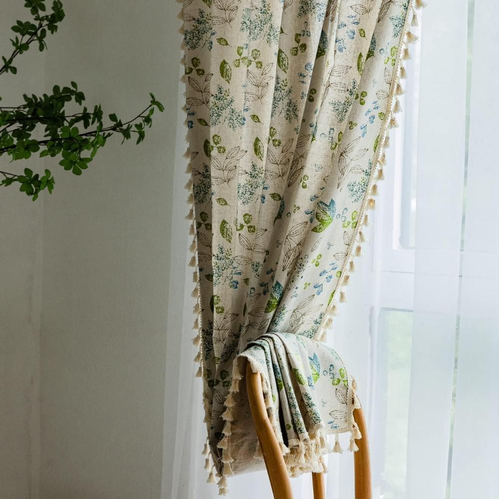 Curtains 80% Light Blocking Noise-Reducing Cotton Blend