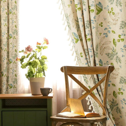 Curtains 80% Light Blocking Noise-Reducing Cotton Blend