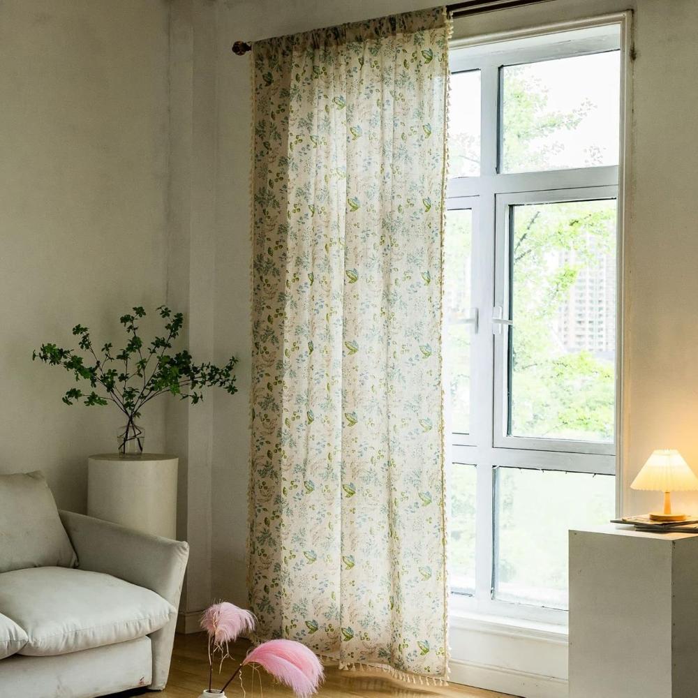 Curtains 80% Light Blocking Noise-Reducing Cotton Blend