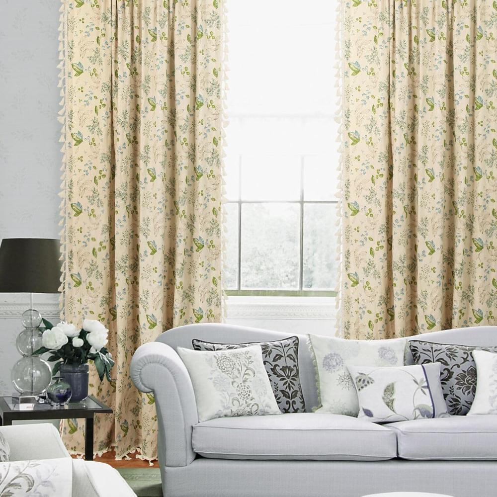 Curtains 80% Light Blocking Noise-Reducing Cotton Blend