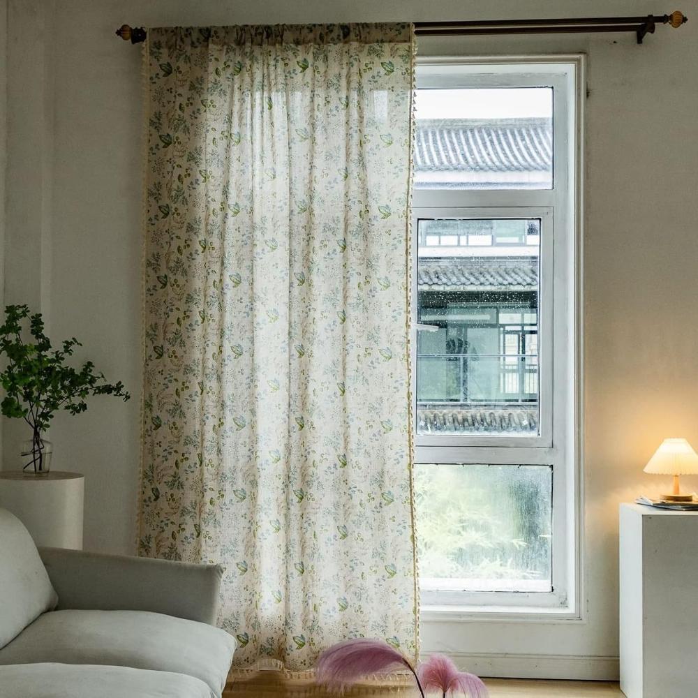 Curtains 80% Light Blocking Noise-Reducing Cotton Blend