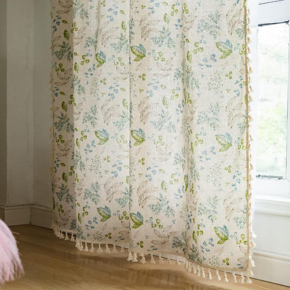 Curtains 80% Light Blocking Noise-Reducing Cotton Blend
