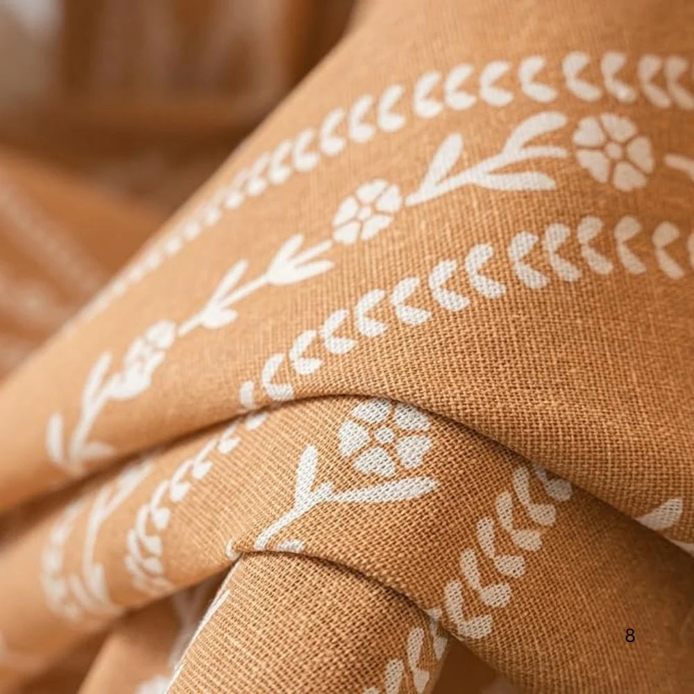 Curtains Light Filtering Microfiber Wheat Tassel Trim