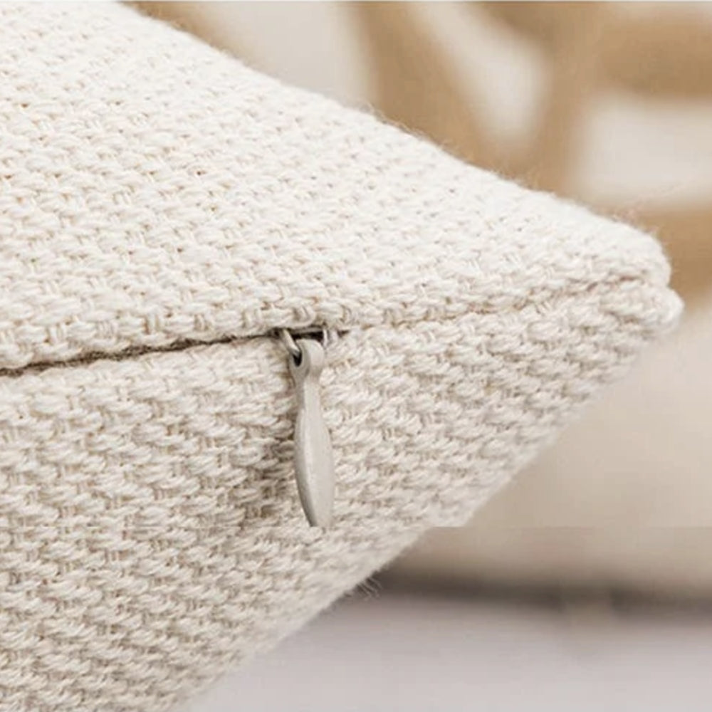 Cushion Cover 12 x 20 Leaf Embroidered Invisible Zipper