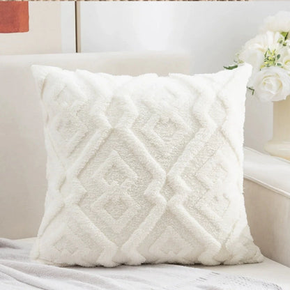 Cushion Cover 18x18 Plush Microfiber Diamond Pattern