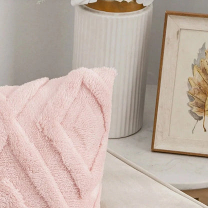 Cushion Cover 18x18 Plush Microfiber Diamond Pattern