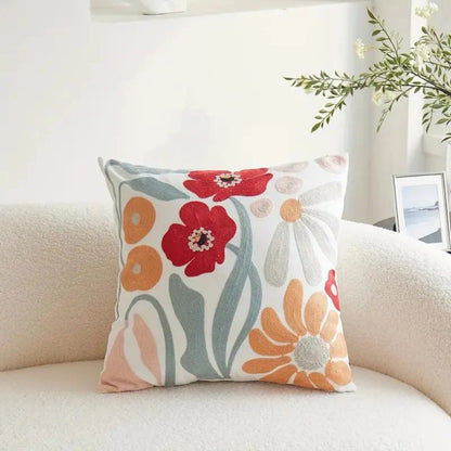 Cushion Cover Botanical Print Cotton Blend 45x45cm