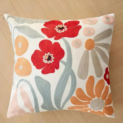 Cushion Cover Botanical Print Cotton Blend 45x45cm