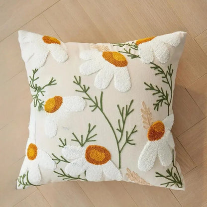 Cushion Cover Botanical Print Cotton Blend 45x45cm