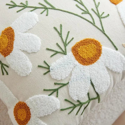 Cushion Cover Botanical Print Cotton Blend 45x45cm