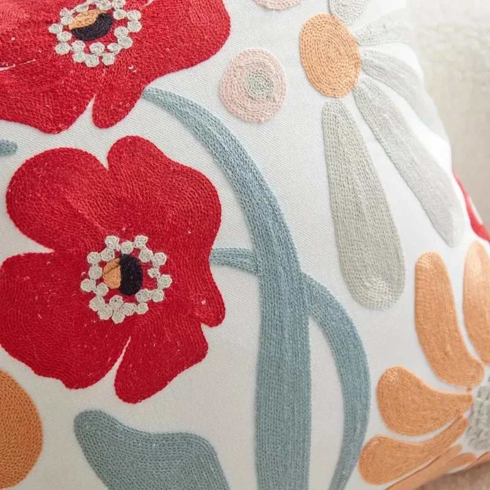Cushion Cover Botanical Print Cotton Blend 45x45cm