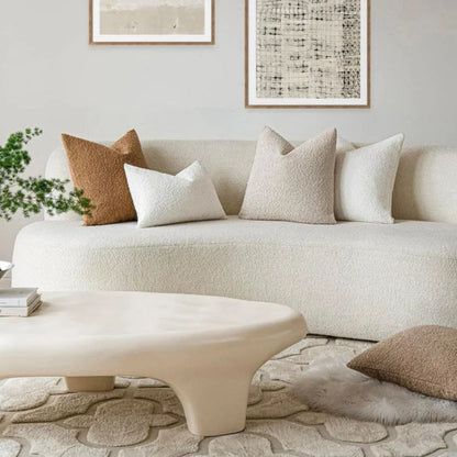 Cushion Cover Boucle Microfiber Zipper 18 x 18 Inch