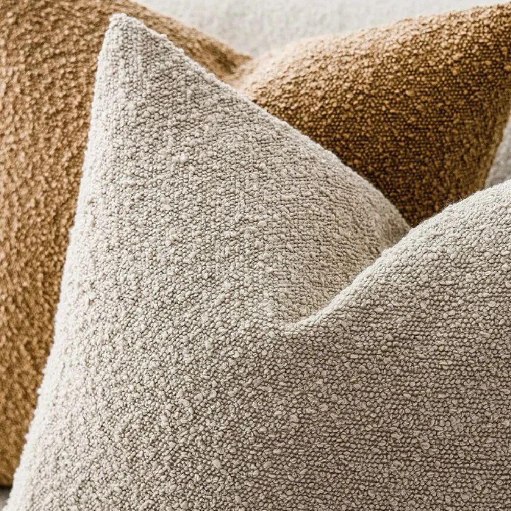 Cushion Cover Boucle Microfiber Zipper 18 x 18 Inch