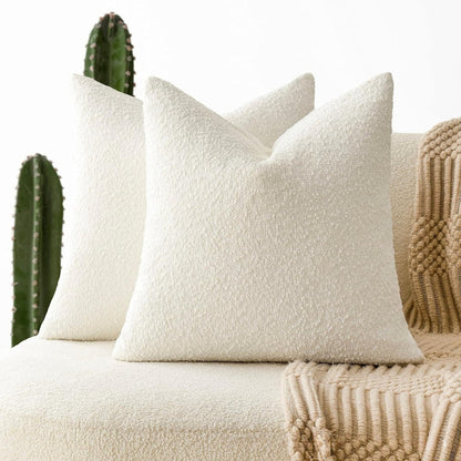 Cushion Cover Boucle Microfiber Zipper 18 x 18 Inch