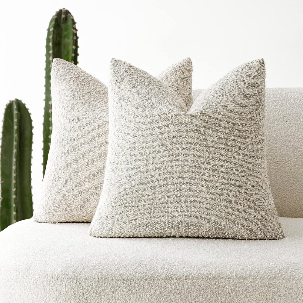 Cushion Cover Boucle Microfiber Zipper 18 x 18 Inch
