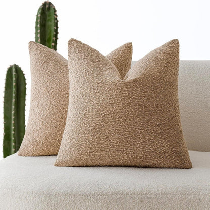 Cushion Cover Boucle Microfiber Zipper 18 x 18 Inch
