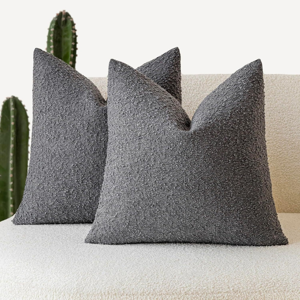 Cushion Cover Boucle Microfiber Zipper 18 x 18 Inch