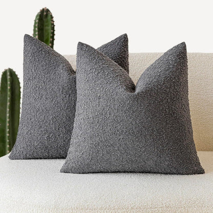Cushion Cover Boucle Microfiber Zipper 18 x 18 Inch