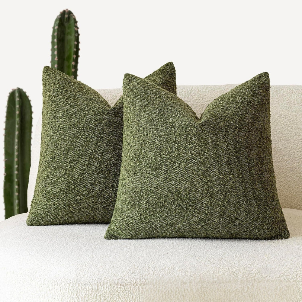 Cushion Cover Boucle Microfiber Zipper 18 x 18 Inch