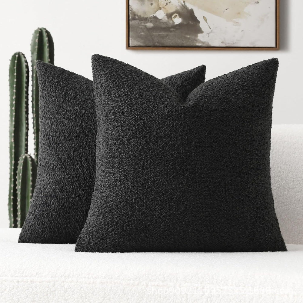 Cushion Cover Boucle Microfiber Zipper 18 x 18 Inch