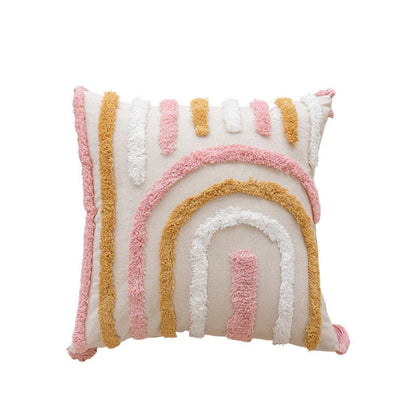 Cushion Cover Chenille Reversible Tassel Trim 18x18