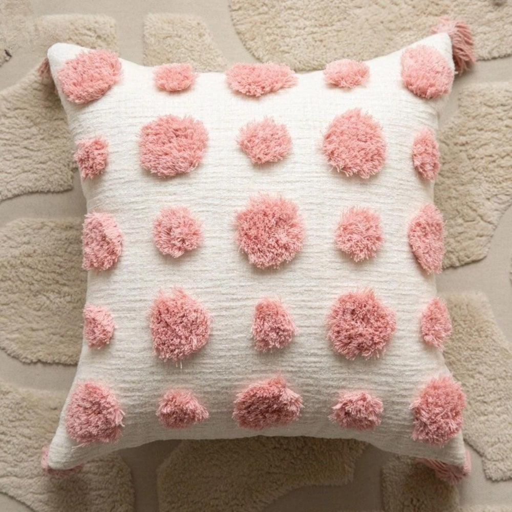 Cushion Cover Chenille Reversible Tassel Trim 18x18